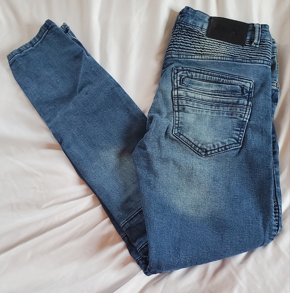 Rawx Size 30 Distressed Skinny Straight Leg Jeans Stretch Stacked - Picture 1 of 15